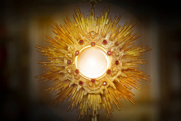 Ostensory for worship at a Catholic church ceremony